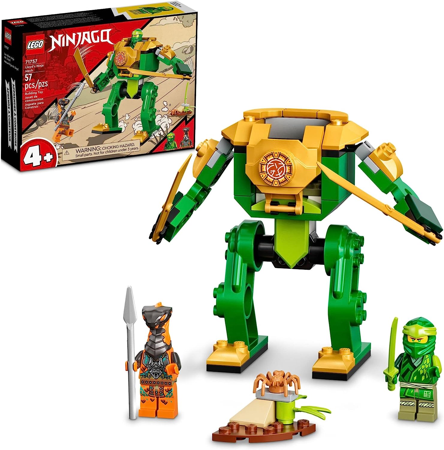 LEGO® NINJAGO – Robotul ninja al lui Lloyd 71757, 57 piese – Mix